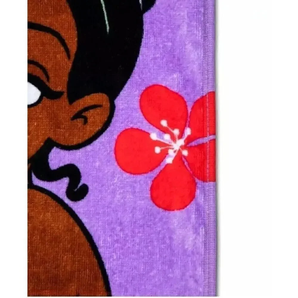 Disney Princess Flowers Beach Towel measures 28 x 58 inches